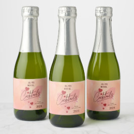 Galentinens dagsetikett Personlig Vin Flaska