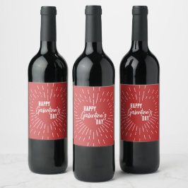 Galentinens märke Vin Flaska Vinflaska Etikett