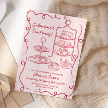 Galentines Aeftermiddag Tea Party Hand plockade