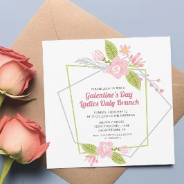 Galentines Brunch Chic Alla hjärtans dag-inbjudan Julkort