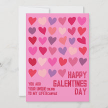 Galentines dag Unika vänner Rosa Röda Hjärtan