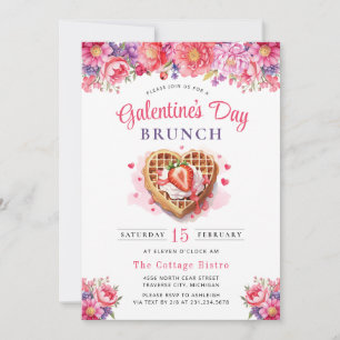 Galentine's Day Alla hjärtans dags Brunch Inbjudan