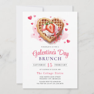 Galentine's Day Alla hjärtans dags Brunch Inbjudan