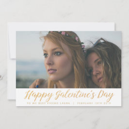 Galentines Day Bästa vän-foto Julkort