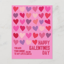Galentines Day Best Friends lyssnar på illustratio Vykort