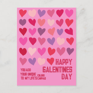 Galentines Day Best Friends lyssnar på illustratio Vykort