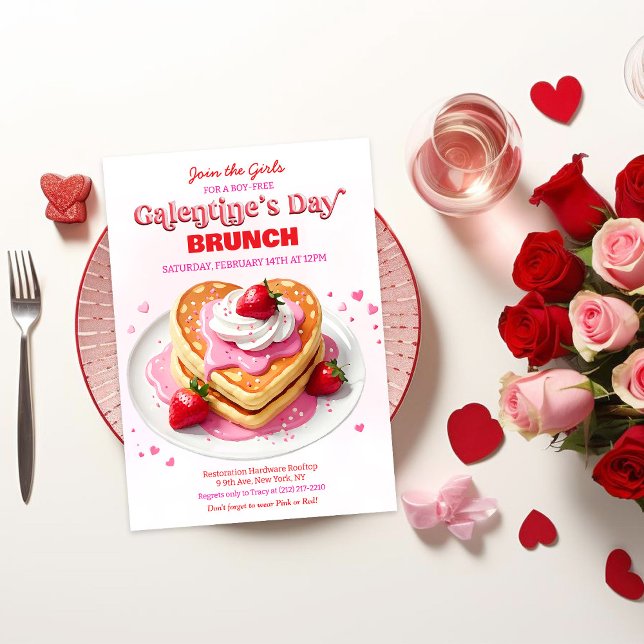 Galentine's Day Brunch Frukost Inbjudan (Skapare uppladdad)
