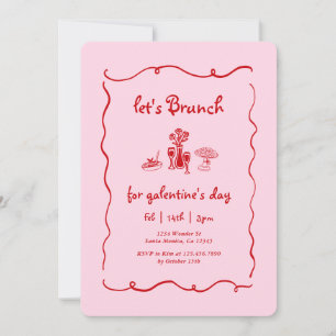 Galentine's Day Brunch Inbjudningar