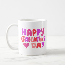 Galentines Day Bubble Brev Groovy Curvy Retro Kaffemugg