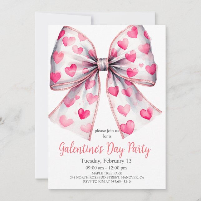 Galentine's Day 'Favoritsaker' Inbjudan (Framsida)