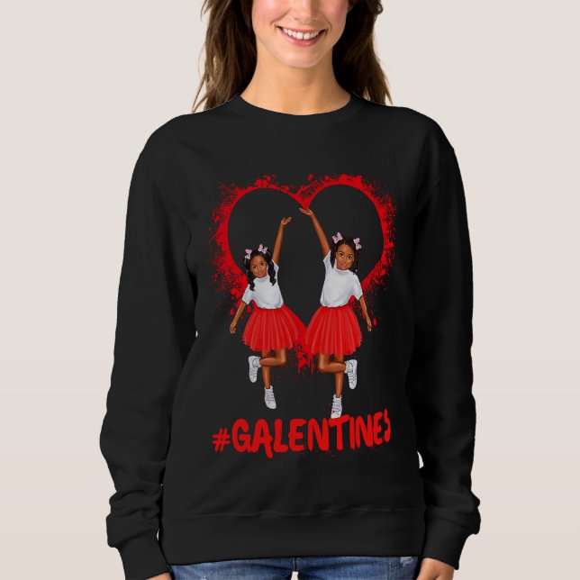 Galentines Day Fun Cute Brown Skin Girls Best Girl T Shirt (Framsida)
