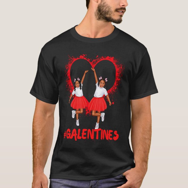 Galentines Day Fun Cute Brown Skin Girls Best Girl T Shirt (Framsida)