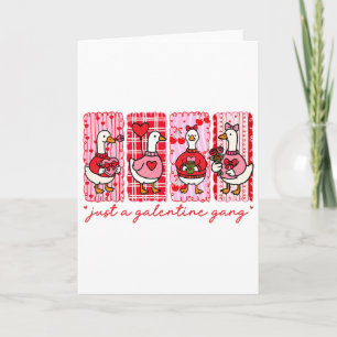 Galentines Day Kvinnor Galentines Gang Goose Valen Kort