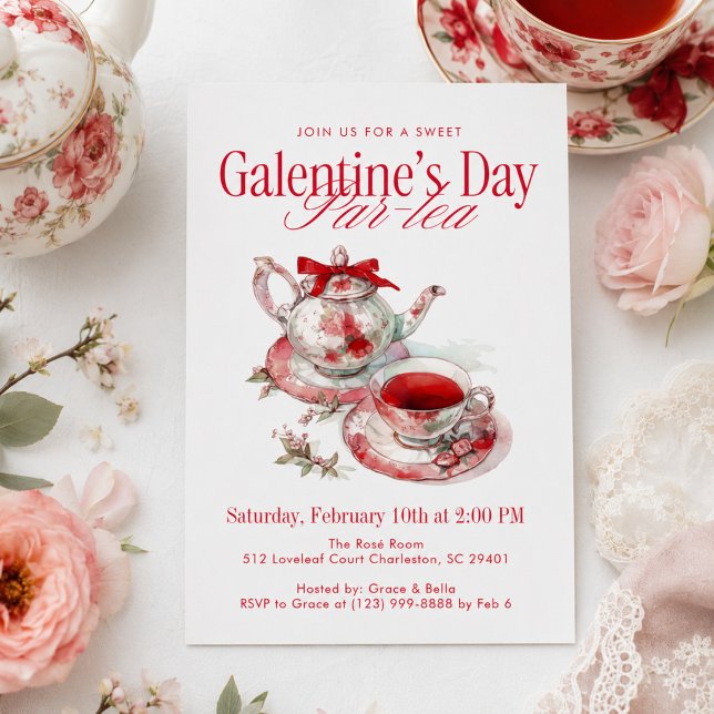 Galentine's Day Par-tea Inbjudningar (Skapare uppladdad)