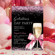 Galentine's Day Party Champagne Rosa Coquette