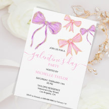 Galentines Day Party Glitter Guld Rosa Bows