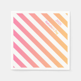 Galentines Day Pink Ombre Party Customize Pappersservett