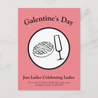 Galentine's Day Postkort Vykort