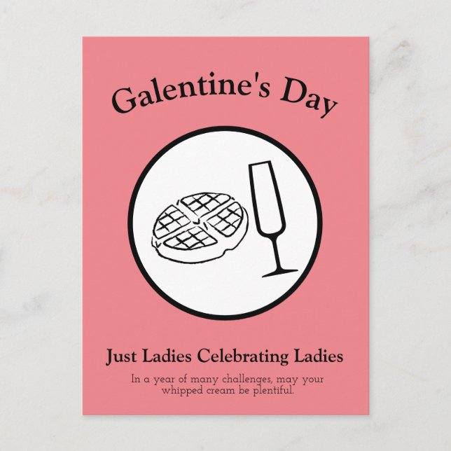 Galentine's Day Postkort Vykort (Framsida)