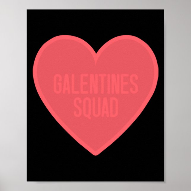 Galentines Day Squad Bff Valentines Day Friendship Poster (Framsidan)