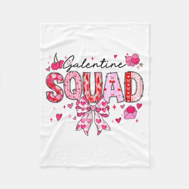 Galentines Day Women Galentines Squad Funny Valent Fleecefilt (Framsidan)