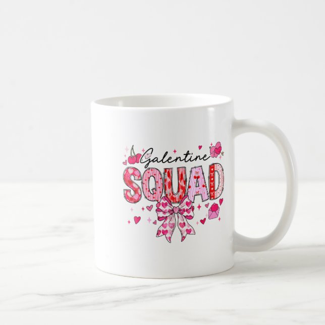 Galentines Day Women Galentines Squad Funny Valent Kaffemugg (Höger)