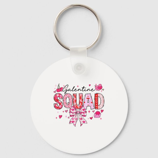 Galentines Day Women Galentines Squad Funny Valent Nyckelring (Framsida)