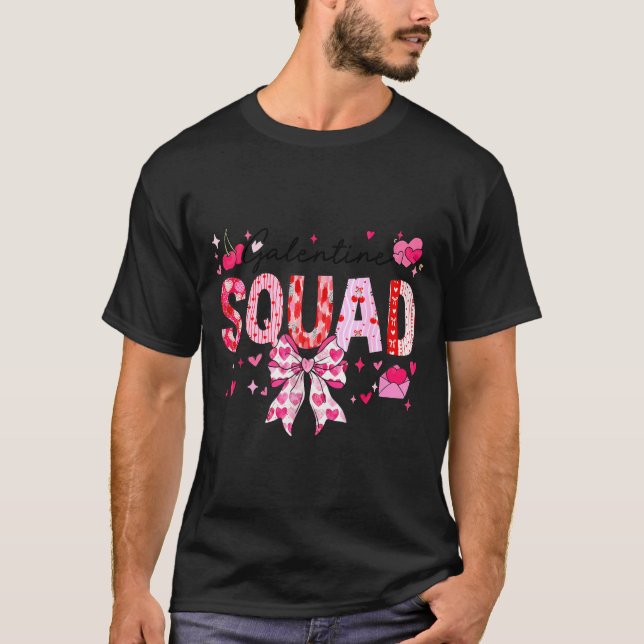 Galentines Day Women Galentines Squad Funny Valent T Shirt (Framsida)