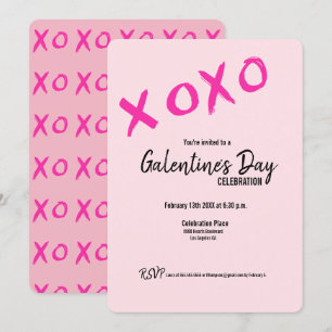 Galentine's Day XOXO Vänner Alla hjärtans fest Inbjudningar