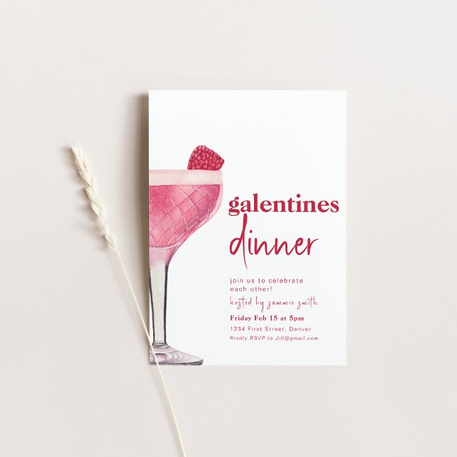 Galentines Dinner Valentine Girls Night Inbjudan (Skapare uppladdad)