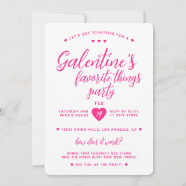 Galentine's favoritgrejer fest inbjudningar
