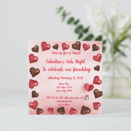 Galentines flicknatt inbjudningar