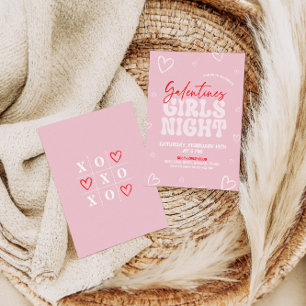Galentines Girl Night Party Inbjudningar