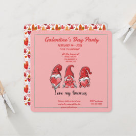 Galentine's kärlek min Gnomies-partys inbjudan