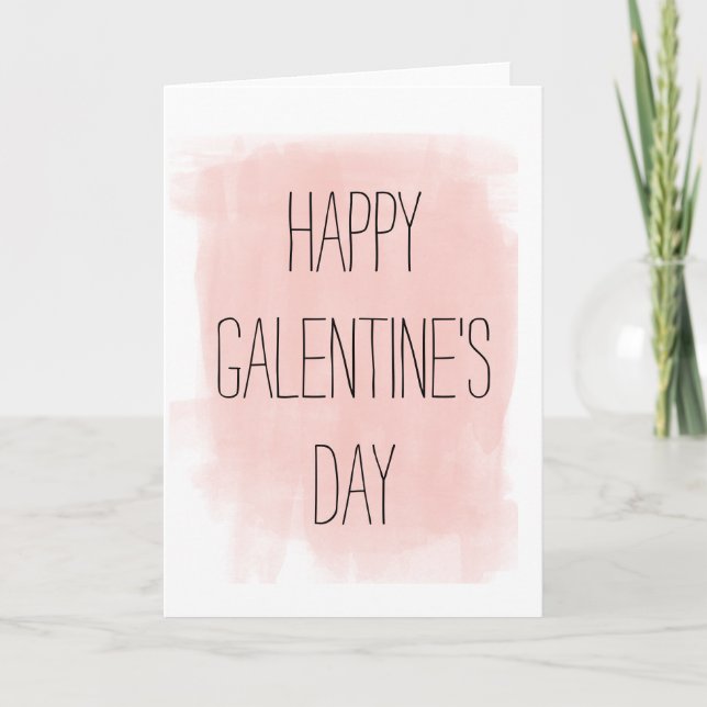 Galentines kort för dagvattenfärg (Framsida)