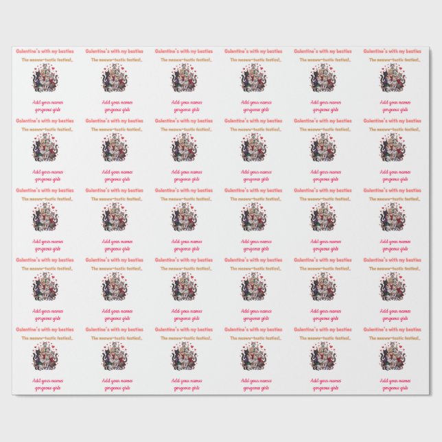 Galentine's med mina bästa vänner presentpapper (Platt)