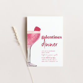 Galentines Middagsbjudning Alla Tjejer Valentinesf Inbjudningar