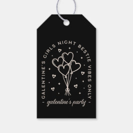 Galentines party bestie Flickor nattliga svarta hj Presentetikett