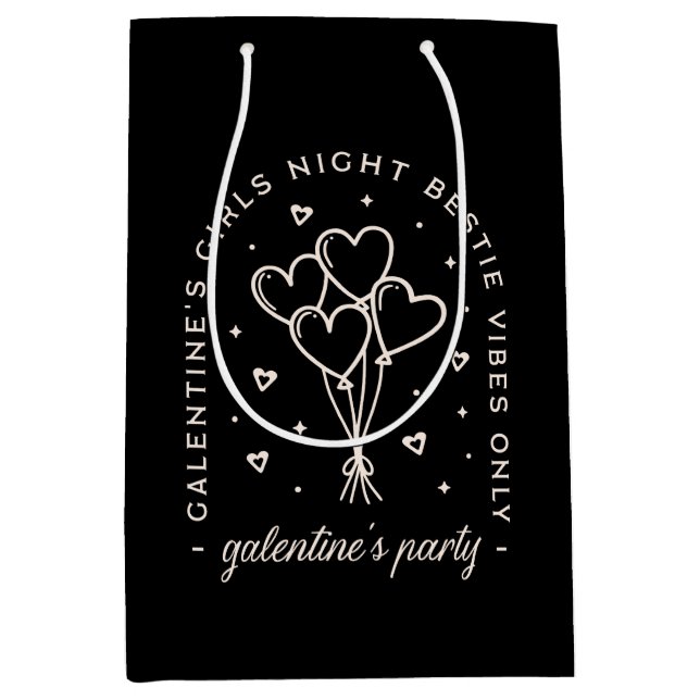 Galentines party bestie-flickor nattsvart (Framsidan)