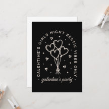 Galentines party bestie-flickor nattsvart