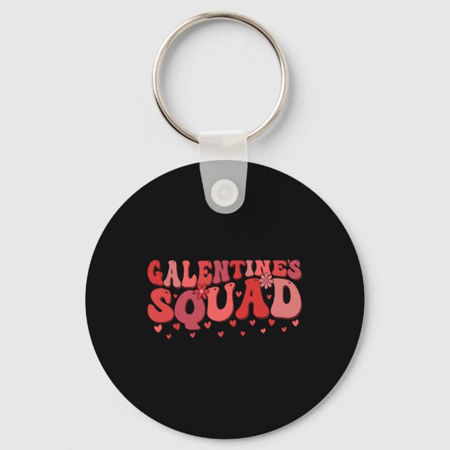 Galentines Squadgäng Valentin Kul Galentine's  Nyckelring (Framsida)
