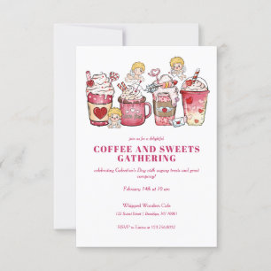 GALENTINES VALENTINES DAGS CUPID COFFEE MUGG SWEET INBJUDNINGAR