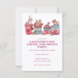 GALENTINES VALENTINS DAGS- OCH KAFFE KOPPAR INBJUDNINGAR