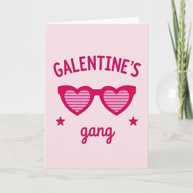 Galentines Vänner Gang Kort (Framsida)
