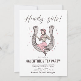 Galentineska Teparty-inbjudan Inbjudningar