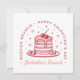 Galentins dag besties brunch coquette aestesies inbjudningar