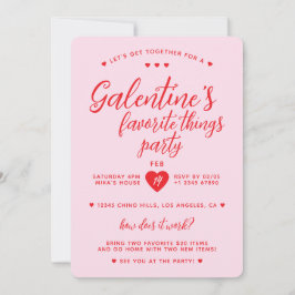 Galentins favoriter Sak Party Alla hjärtans Inbjudningar