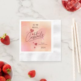 Galentins Personlig Cocktail Napkins Pappersservett
