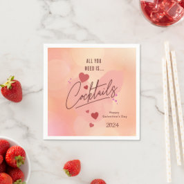 Galentins Personlig Cocktail Napkins Pappersservett