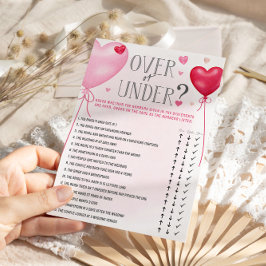 Galentins spel över eller under Möhippan Inbjudningar
